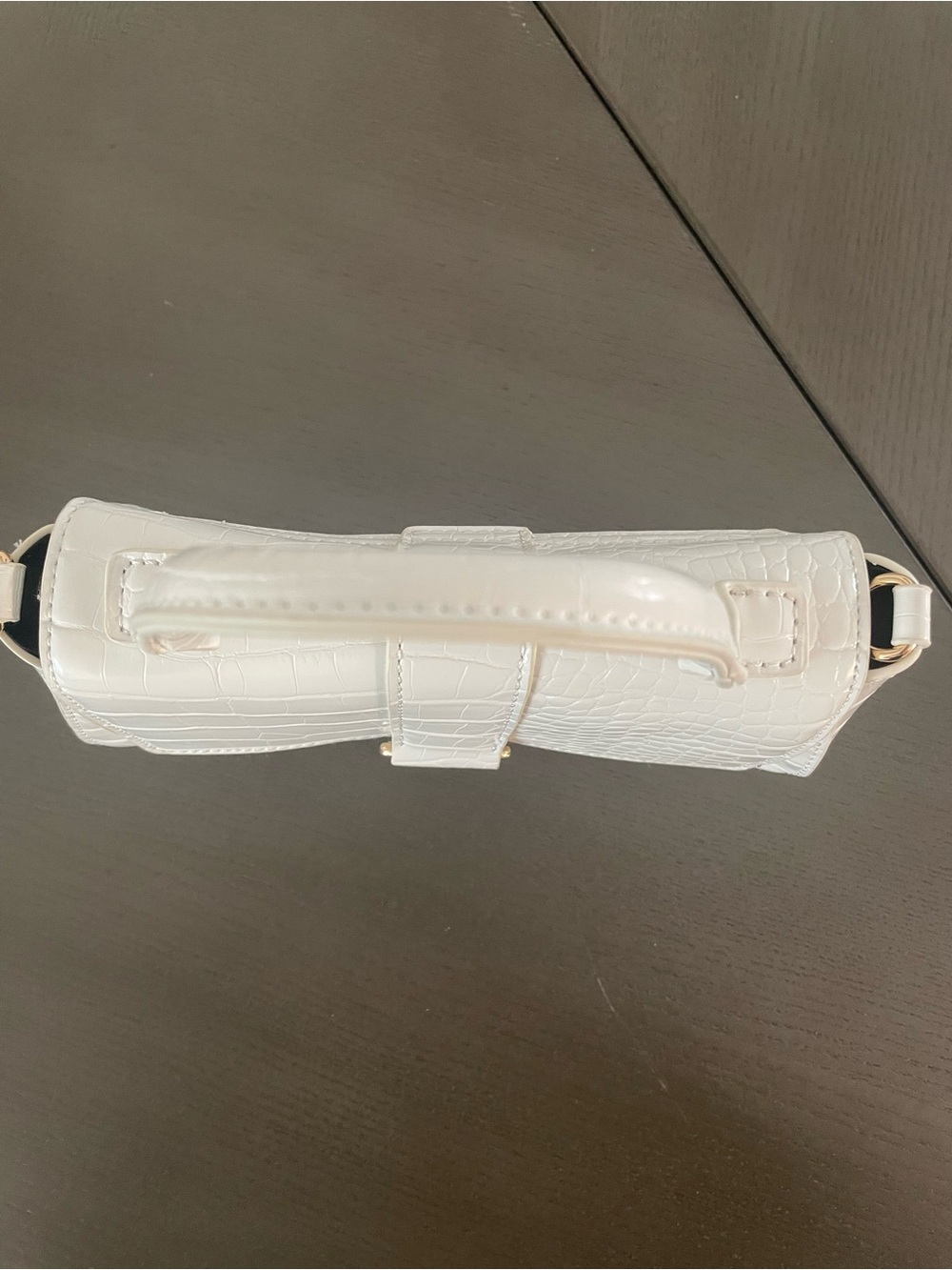 ASOS White Croc-Embossed Top Handle Bag - Picture 3 of 11